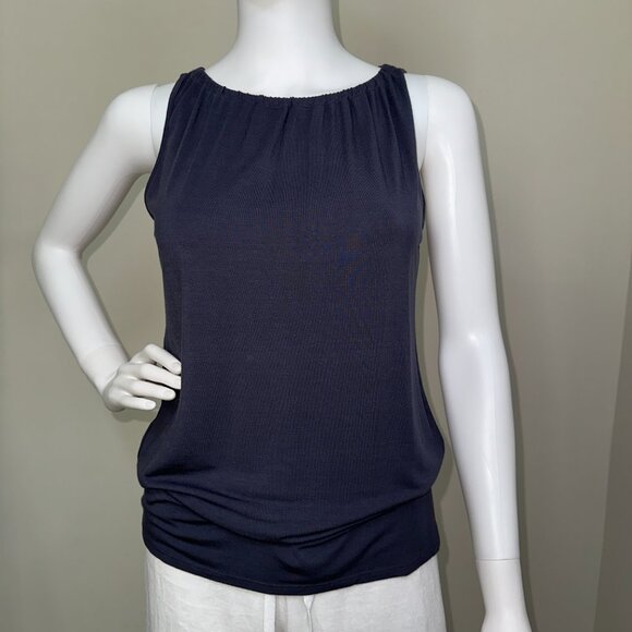 KRISA: NWT, Shirred Halter Top, Size - XS, Color - Graphite, MSRP - $99 - Picture 2 of 7